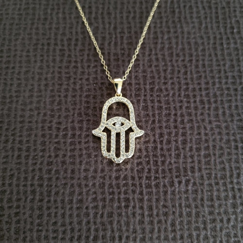 Cote d'Argent Gold💛 Hamsa🤚 Pendant Necklace - NWT - Picture 14 of 16